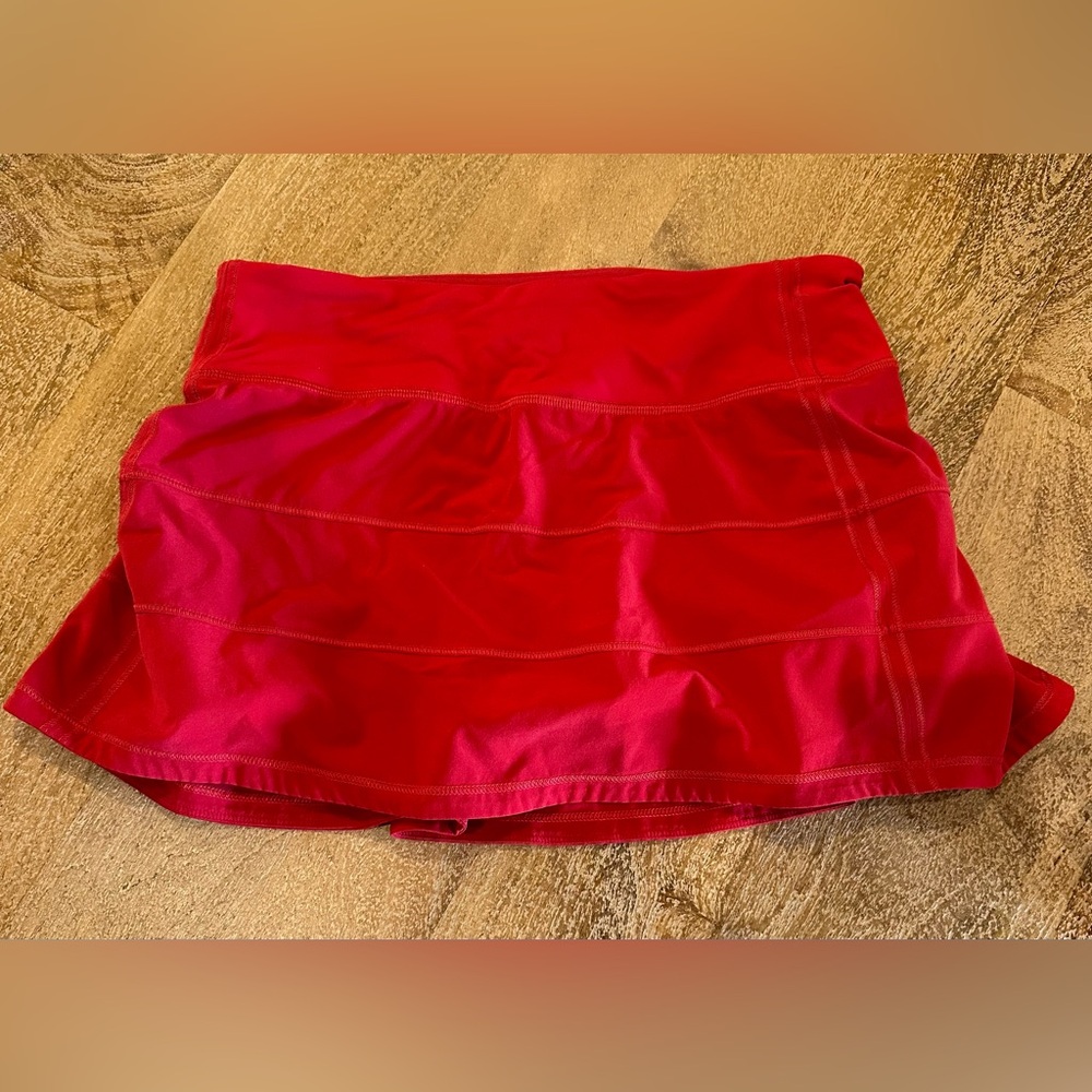 red pace rival lululemon skort